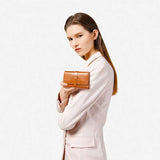 Oil Wax Leather Women's Wallet Clutch RFID