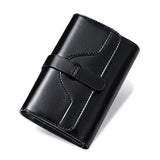 Oil Wax Leather Wallet Short Clutch Purse 3 Fold Credit Card Coin Bag RFID