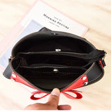One-shoulder Bucket Bag Female Autumn Portable Bow Hit Messenger Bag