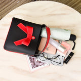 One-shoulder Bucket Bag Female Autumn Portable Bow Hit Messenger Bag