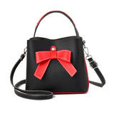One-shoulder Bucket Bag Female Autumn Portable Bow Hit Messenger Bag