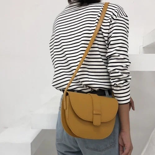 One-shoulder Semi-circle Retro Messenger Bag for Women