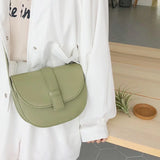 One-shoulder Semi-circle Retro Messenger Bag for Women