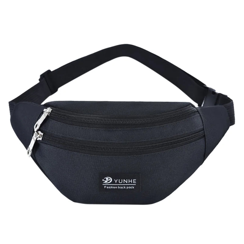 Solid Crossbody Zipper Waist Bag Fanny Pack