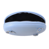 Mini Oval Crossbody Bag For Women PU Leather Messenger Chest Bag Lady Handbag