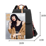 Casual Shoulder Backpack for Women Travel Student Solid Color