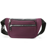 Women's Oxford Cloth Waist Bag Chest Bag Zipper