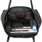 Oxford PU Leather Splicing Shoulder Shopping Bag Large Capacity
