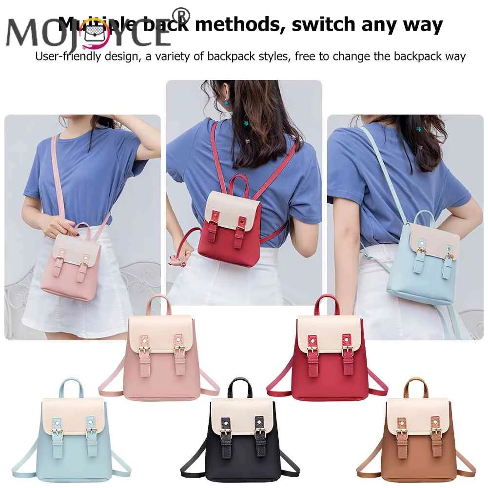 PU Hit Girls School Bags Splicing Flap Women Shoulder Bags