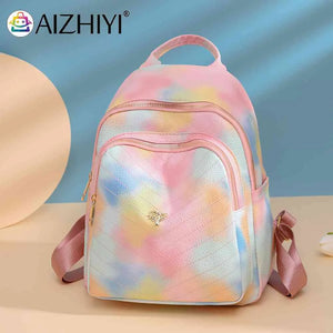 PU Leather Backpacks Large Capacity Women Girls Schoolbag Bookbags