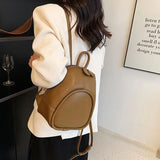 PU Leather Backpack Women Texture Bags Travel Knapsack Large Capacity