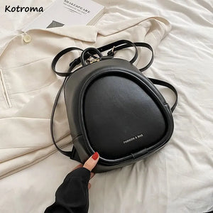 PU Leather Backpack Women Texture Bags Travel Knapsack Large Capacity