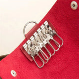 PU Leather Car Key Wallet Solid Key Holder Housekeeper Keys Organizer Key Case