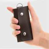 PU Leather Car Key Wallet Solid Key Holder Housekeeper Keys Organizer Key Case