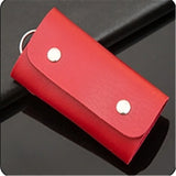 PU Leather Car Key Wallet Solid Key Holder Housekeeper Keys Organizer Key Case