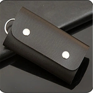 PU Leather Car Key Wallet Solid Key Holder Housekeeper Keys Organizer Key Case