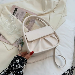 Women's PU Leather Crossbody Bag Buckle Shoulder Messenger Handbag