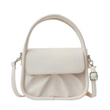 Women's PU Leather Crossbody Bag Buckle Shoulder Messenger Handbag