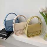 Women's PU Leather Crossbody Bag Buckle Shoulder Messenger Handbag