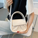 Women's PU Leather Crossbody Bag Buckle Shoulder Messenger Handbag