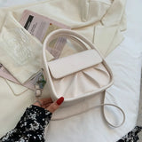 Women's PU Leather Crossbody Bag Buckle Shoulder Messenger Handbag