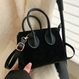 PU Leather Felt Handbags for Women Shopper Bag Messenger Bags