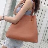 Large Women's Shoulder Bag Tote PU Leather Handbag Ladies Composite Bags