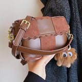 Vintage PU Leather Handbag Women's Purse Casual Shoulder Bag