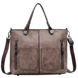 PU Leather Large Ladies Shoulder Bag Crossbody Travel Retro