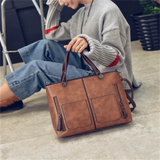 PU Leather Large Ladies Shoulder Bag Crossbody Travel Retro