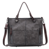 PU Leather Large Ladies Shoulder Bag Crossbody Travel Retro