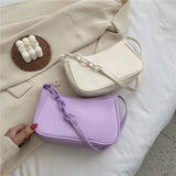 PU Leather Small Purse Handbags Acrylic Chain Armpit Bag Girls Shoulder Bags