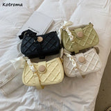 PU Leather Scarves Women Shoulder Bags High Underarm OL Cross Body Flap Bag