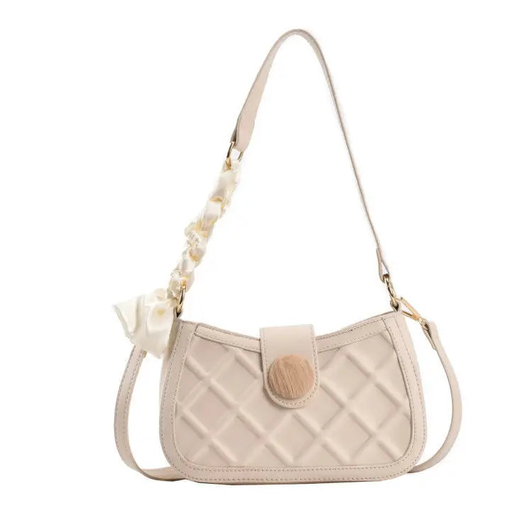 PU Leather Scarves Women Shoulder Bags High Underarm OL Cross Body Flap Bag