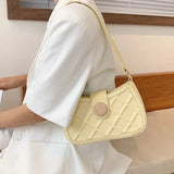 PU Leather Scarves Women Shoulder Bags High Underarm OL Cross Body Flap Bag
