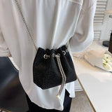 Women's Bucket Crossbody Bag Rhinestone Purse