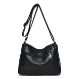PU Leather Shoulder Bags Women Solid Handbags Totes Portable Large Capacity