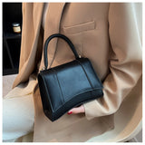 PU Leather Shoulder Bags for Women Small Flap Bag Purse Female Top-handle