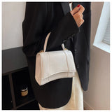 PU Leather Shoulder Bags for Women Small Flap Bag Purse Female Top-handle