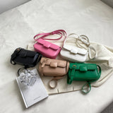PU Leather Shoulder Crossbody Bag Women Candy Handbags Lipstick Square