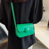 PU Leather Shoulder Crossbody Bag Women Candy Handbags Lipstick Square