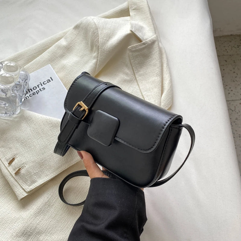 PU Leather Shoulder Crossbody Bag Women Candy Handbags Lipstick Square