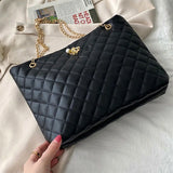 Rhombic Jacquard Chain Handbag Crossbody Bag