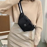 PU Leather Waist Bag Unisex Chest Bag Travel Money Phone Bags Ladies Fanny Pack