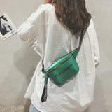 PU Leather Waist Bag Women Letter Fanny Packs Belt Bag Female Chest Handbag