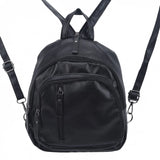 Small Zipper PU Leather Women Backpack