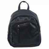 Small Zipper Women Backpack PU Leather Student Rucksack
