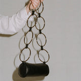 PU Leather Women Chain Messenger Bag Female Circle Bucket Shoulder Bags