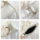 PU Leather Women Hobos Underarm Bag Crocodile Pattern Bright Colors Female Purse