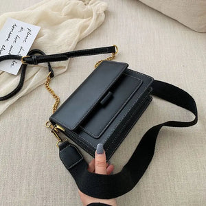 PU Leather Shoulder Crossbody Bag Chain Flap Messenger